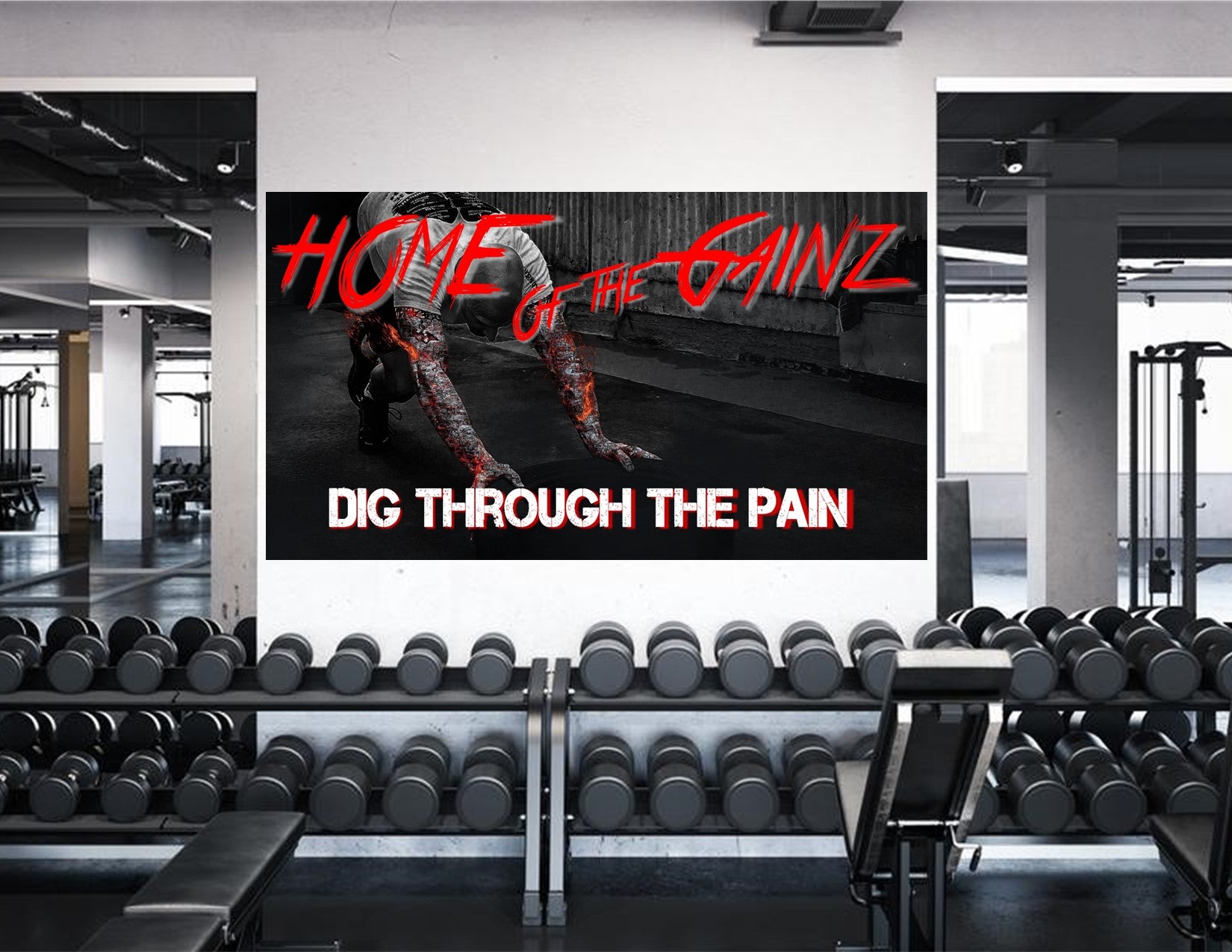 Home of the Gainz digital gym wall art NFE For All