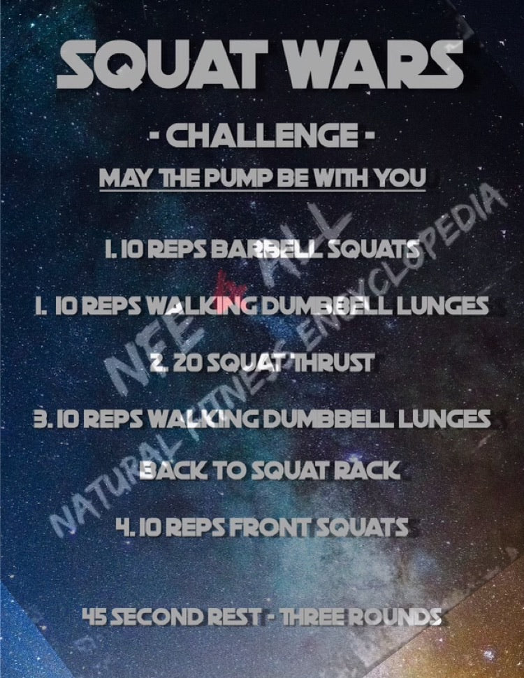 Squat Wars Challenge 1 gym poster/sign