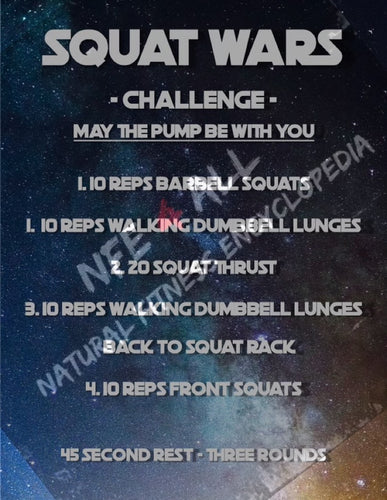 Squat Wars Challenge 2 gym poster/sign